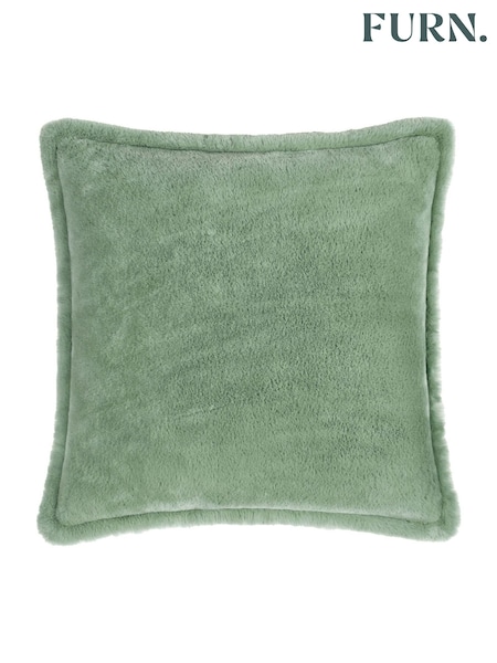 Furn Frost Green Kallu Faux Fur Cushion (H99563) | 961 UAH