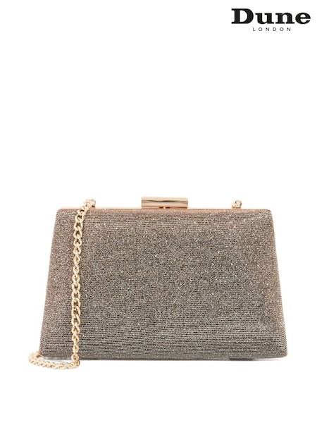 Dune London Brown Bellaria Angled Frame Clutch Bag (H99866) | €105