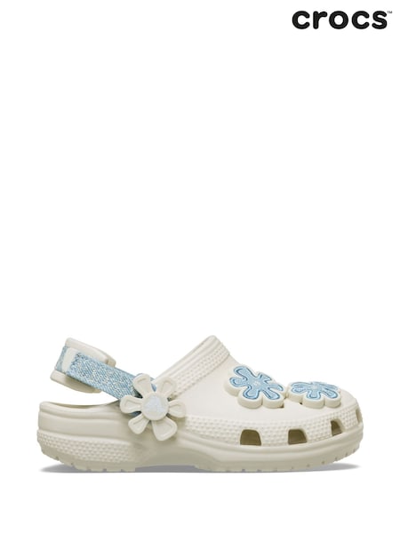 Crocs Classic Denim Flower Adjustable Backstrap Clogs (H99915) | 70 €