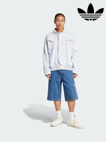 adidas Originals Blue Adicolor Denim Firebird Shorts (H99933) | €80