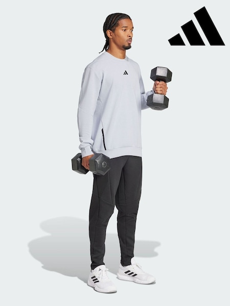 adidas Grey Designed For Training Crew Sweatshirt (H99954) | €66