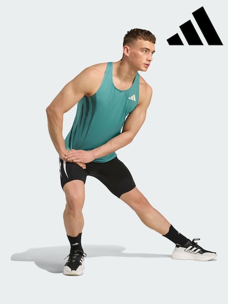 adidas Blue Adizero Archive Running Tank Top (H99959) | €53