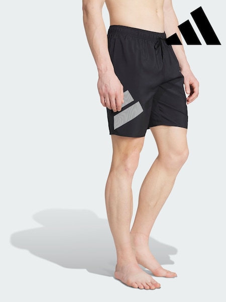 adidas Black Big Bars Shorts 8-Inch (H99964) | AED221