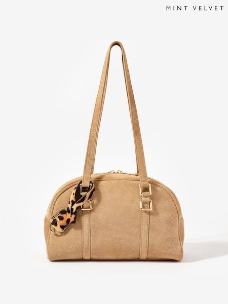 Mint Velvet Cream Suede Shoulder Bag (H99974) | €159