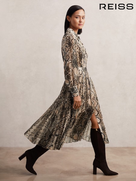 Reiss Neutral Annika Dress (H99995) | €320