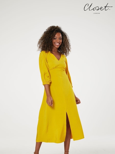 Closet Yellow London Open Back Dress (K00051) | €45