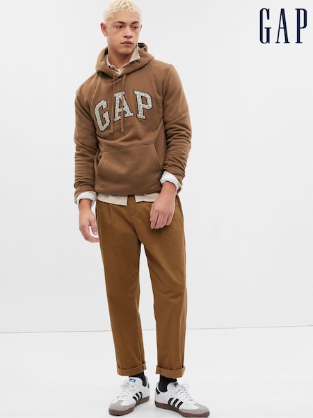 Gap Brown Logo Fleece Hoodie (K00997) | €15.50