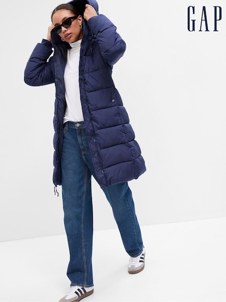 Gap Blue ColdControl Long Puffer Coat (K01982) | €60