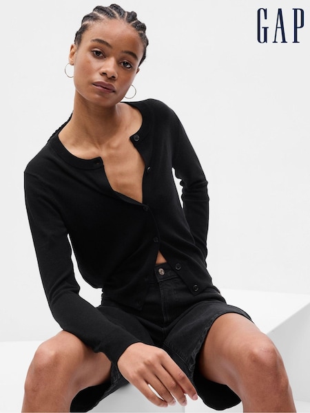 črna - Gap Merino Wool Cardigan (K02078) | € 52
