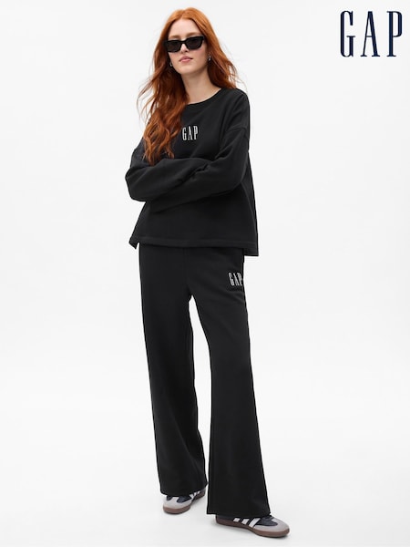 Gap Black Vintage Soft Crew Neck Long Sleeve Logo Sweatshirt (K02405) | €23