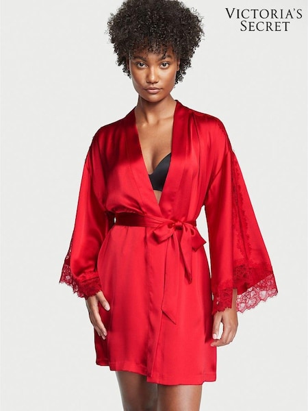Victoria's Secret Lipstick Red Lace Inset Robe (K04973) | €86