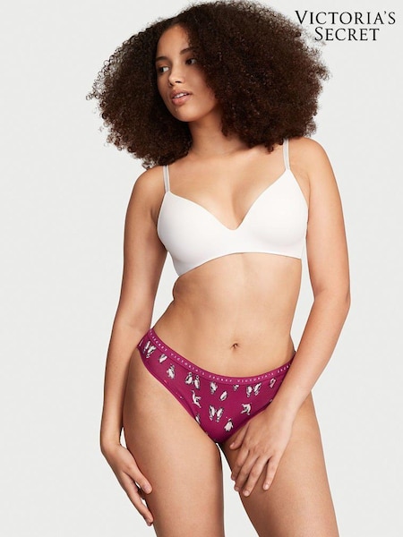 Victoria's Secret Purple Festive Penguins Stretch Cotton Bikini Panty (K06151) | €3.50