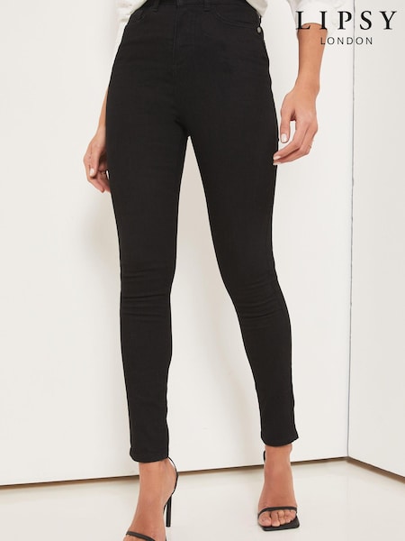 Lipsy Black High Waist Sculpt, Shape and Slim Skinny Jeanss (K09887) | €16
