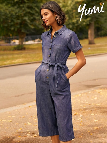 Yumi Cotton Denim Jumpsuit (K10224) | 21 €