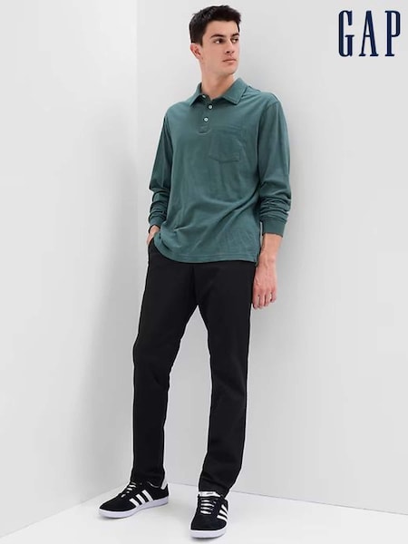 Negru - Slim Fit - Gap Mulați/Elastici Esențiale Pantaloni chino (K12313) | 239 LEI - 298 LEI