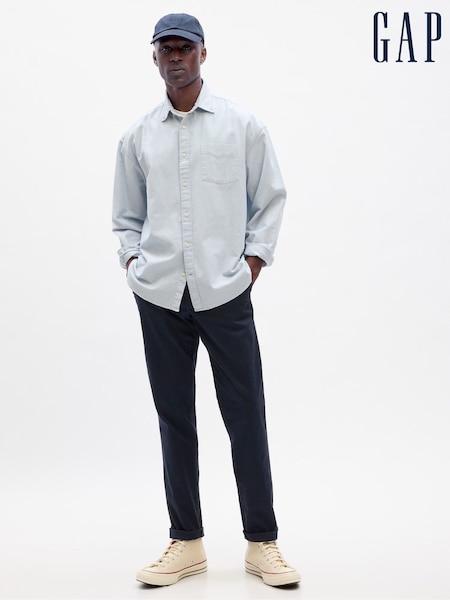 Marineblau/blau - Schmale Passform - Gap, Stretch Essential, Chinohose (K12315) | 61 €