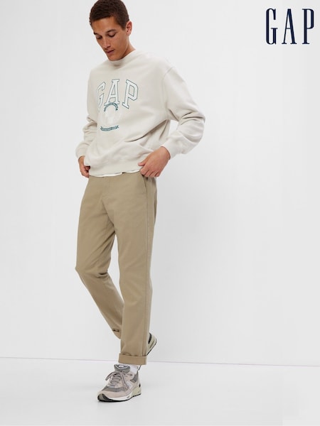 Gap Beige Straight Taper Fit Essential Chinos (K12371) | €57