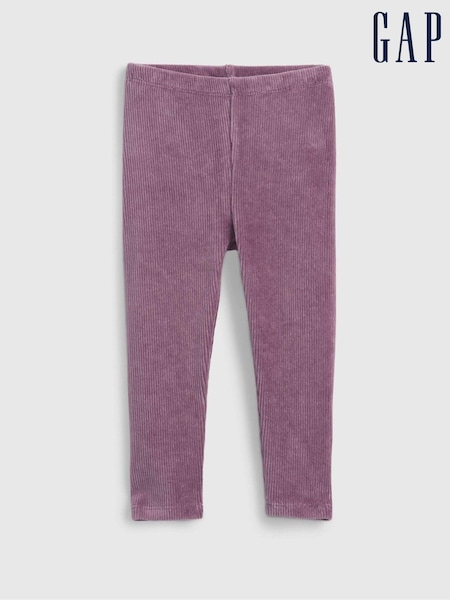 Gap Purple Ribbed Velour Leggings (K14820) | €9