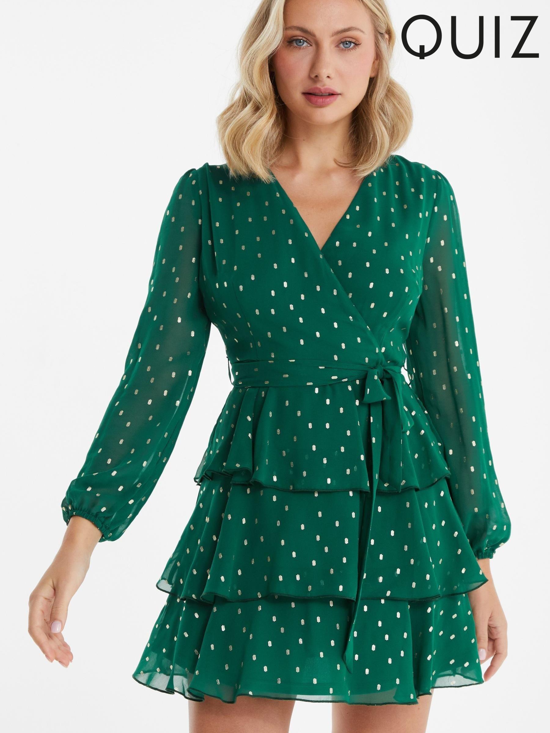 Quiz polka dot skater dress outlet