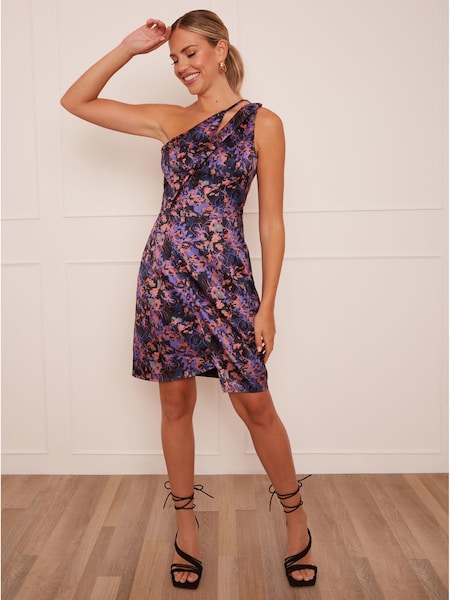 Chi Chi London Black & Purple Cut Out Midi Dress (K20068) | €48
