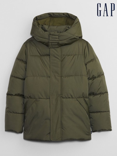 Gap Green Water Resistant Cold Control Quilted Parka Jacket (K21146) | €11.50