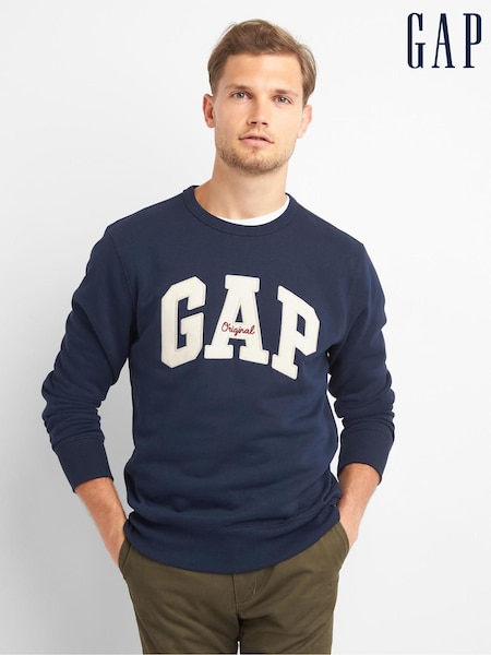Gap Navy Blue Original Logo Crew Neck Jumper (K21206) | €42