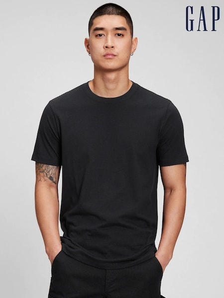 Gap Black Short Sleeve Everyday 100% Cotton Crew Neck T-Shirt (K21208) | €16