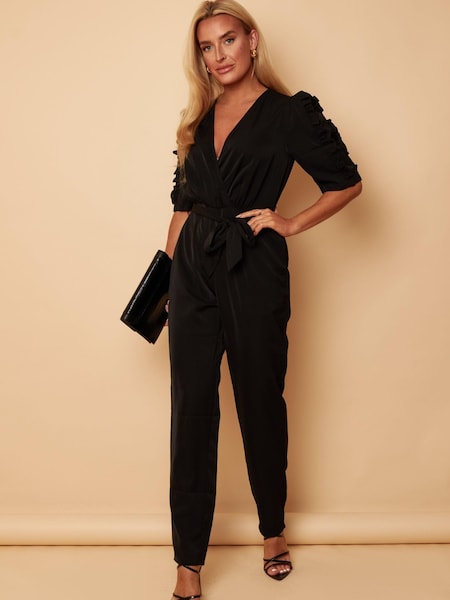 Girl In Mind Olivia Frill Sleeve Tapered Leg Jumpsuit (K22123) | €24