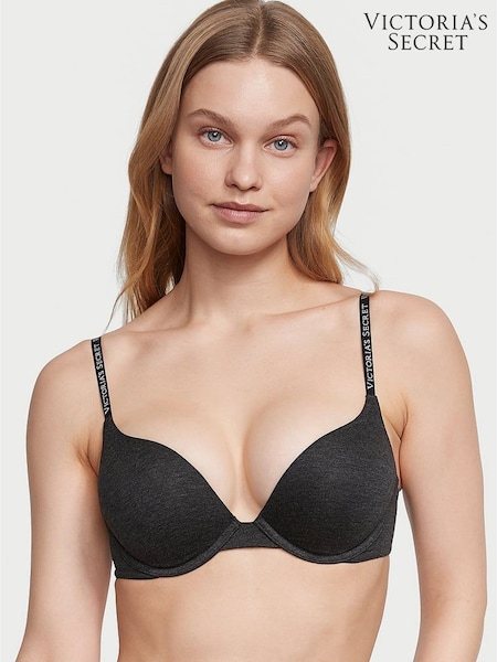 Victoria's Secret Charcoal Heather Grey Strap Add 2 Cups Push Up Bra (K22577) | €52