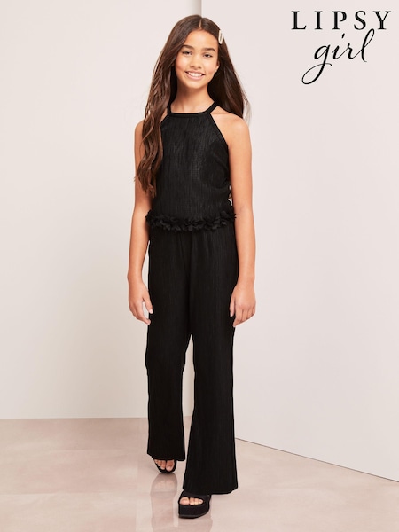 Lipsy Plisse Top And Trousers Party Set (K22840) | 178 LEI - 208 LEI