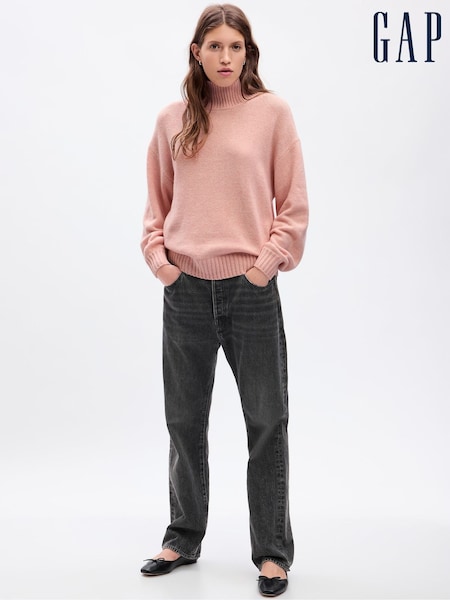 Gap Pink CashSoft Mock Neck Long Sleeve Jumper (K25693) | €17