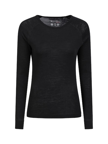 Черный - Термо топ из мериносовой мерзки с длинными рукавами Mountain Warehouse - Womens (K26253) | €31