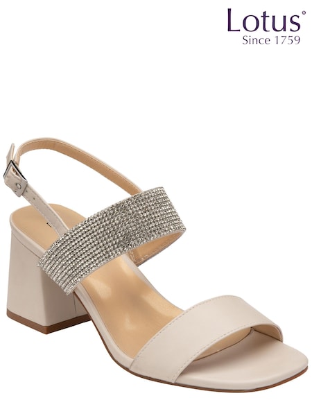 Lotus Footwear Nude Occasion Block Heel Sandal (K28103) | €40