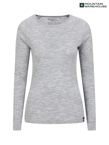 Mountain Warehouse Grey Merino Long Sleeved Thermal Top - Womens (K28315) | €27