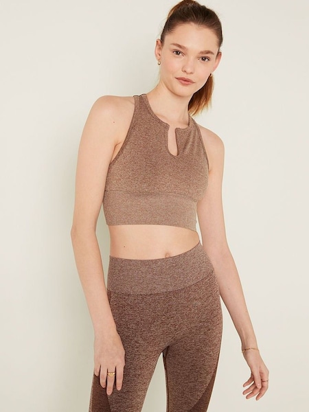 Victoria's Secret PINK Soft Cappuccino Brown Seamless Sports Bra (K28594) | €15.50