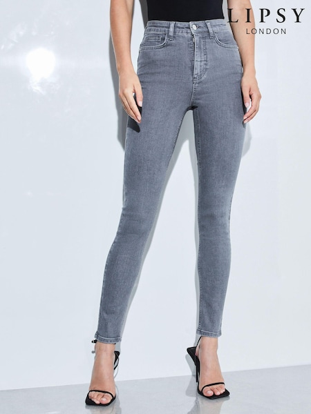 Lipsy Grey High Waist Sculpt, Slim and Shape Skinny Jeans (K28812) | €12