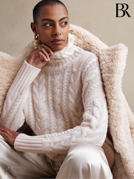 Banana Republic Cream Breton Merino-Cashmere Jumper (K29383) | €197