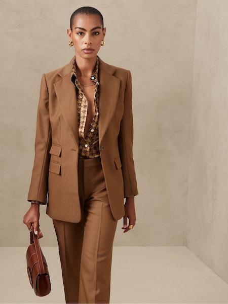 Banana Republic Brown Lido Sculpted Wool Blazer (K29407) | €127