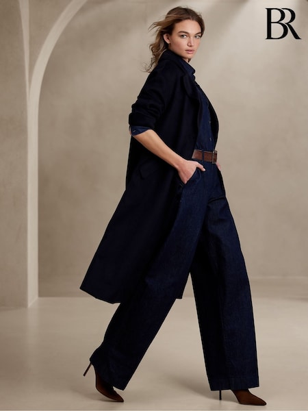 Banana Republic Navy Blue Carys Double-Faced Coat (K29434) | €149