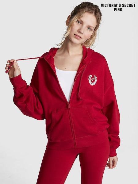 Victoria's Secret PINK Red Laquer Zip Up Hoodie (K30808) | €25