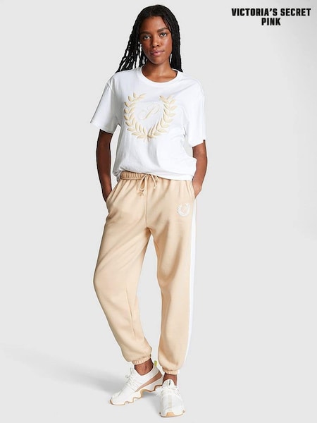 Victoria's Secret PINK Canvas Cream Fleece Cuffed Jogger (K30810) | €24