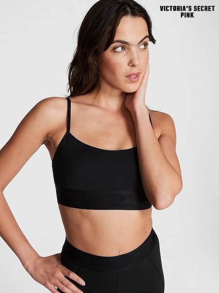 Victoria's Secret PINK Pure Black Non Wired Lightly Lined Low Impact Sports Bra (K30829) | €13.50