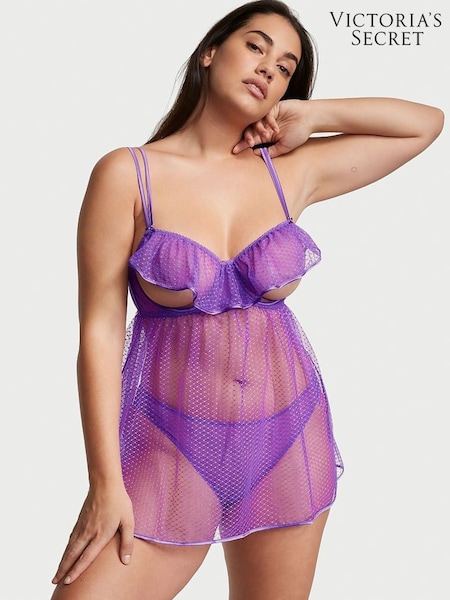 Victoria's Secret Purple Tease Peek-A-Boo Babydoll (K30918) | €33