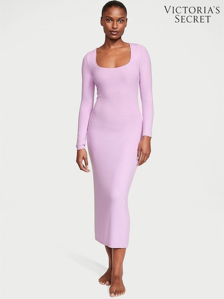 Victoria's Secret Violet Sugar Purple Ribbed Modal Long Slip Dress (K31888) | €25