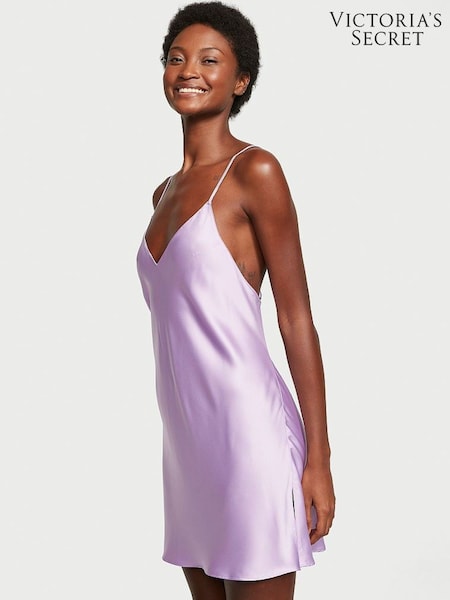 Victoria's Secret Unicorn Purple Satin Open Back Slip (K32207) | €33