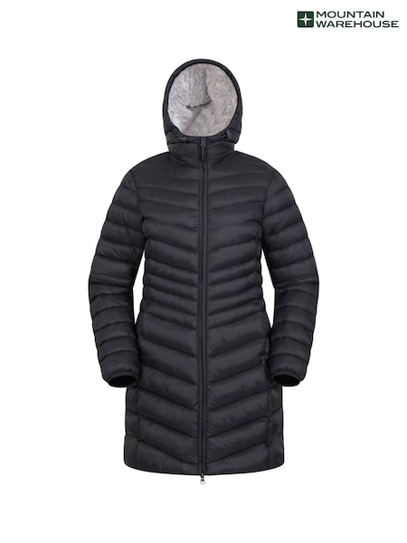 Mountain Warehouse Black Florence Fleece Lined Padded Jacket - Womens (K32417) | AED279