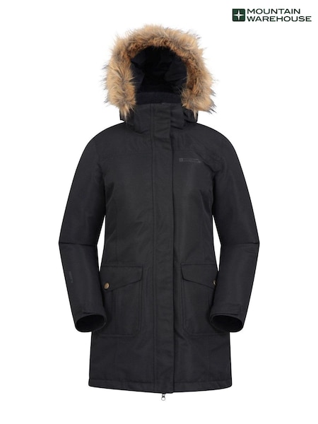 Mountain Warehouse Black Tarka Waterproof Long Padded Jacket (K32435) | 282 zł