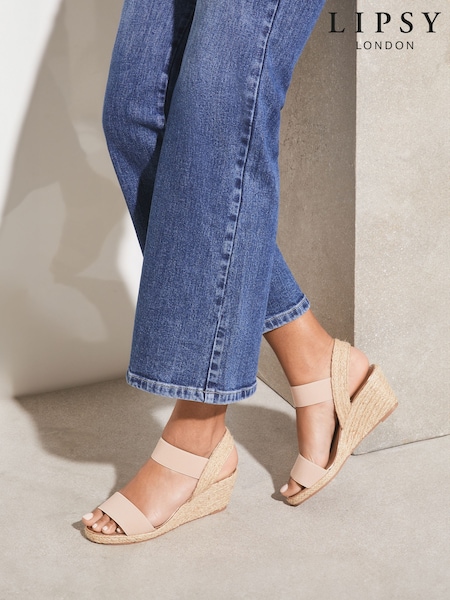 Lipsy Elastic Low Wedge Espadrille Sandal (K33338) | €53