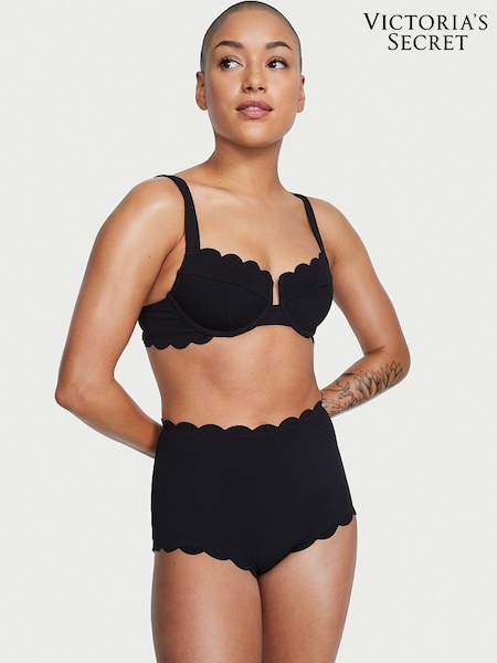 Victoria's Secret Black Scallop Full Coverage Swim Bikini Top (K35191) | €30