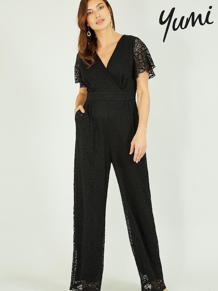 Yumi Black Lace Jumpsuit (K35954) | €43